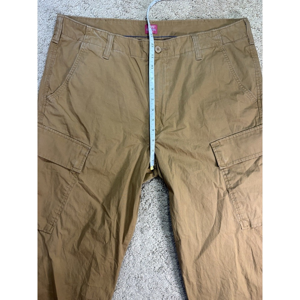 Levis Straus XX Cargo Taper Pants Men 38x30 Brown Utility Snap Pockets High Rise - Picture 7 of 11
